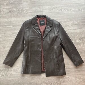 Vintage Brown Leather Jacket